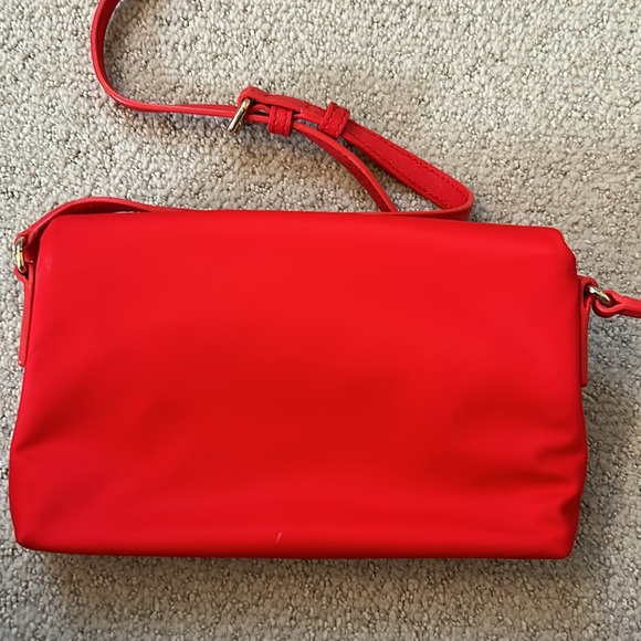 Kate Spade Red cross body purse. Fold over flap style. Zip pocket on front. - Picture 5 of 14